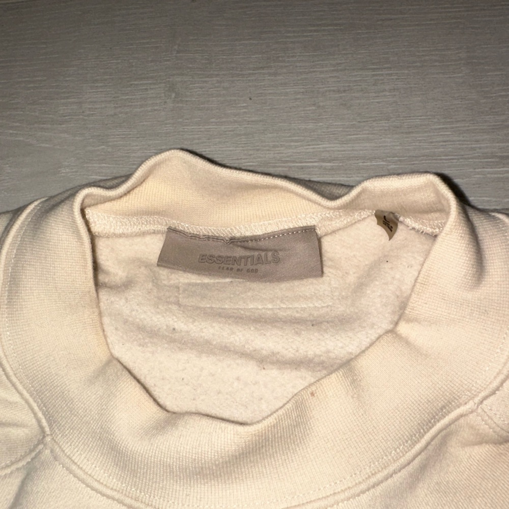 Essentials Cream Crewneck Sweater - Picture 3 of 3